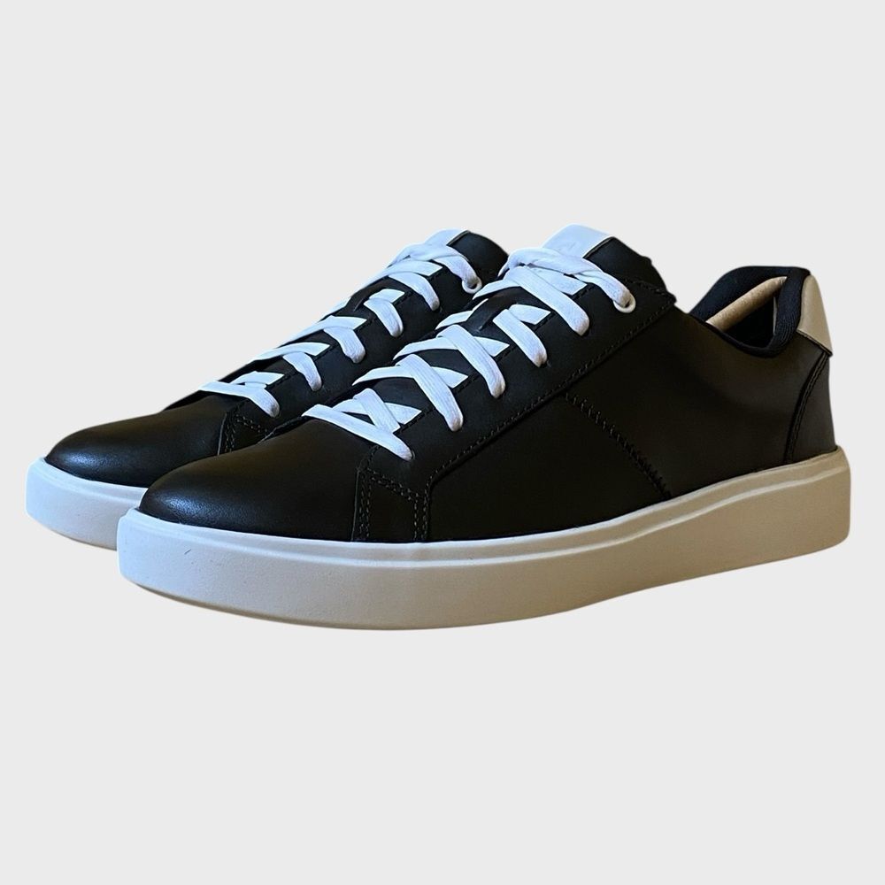 NWB Cole Haan Women's Grand Crosscourt Coaster Sneakers 9.5 Black Leather Preppy